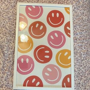 Vibrant Smiley Face Wall Art in Pink, Orange, and Red